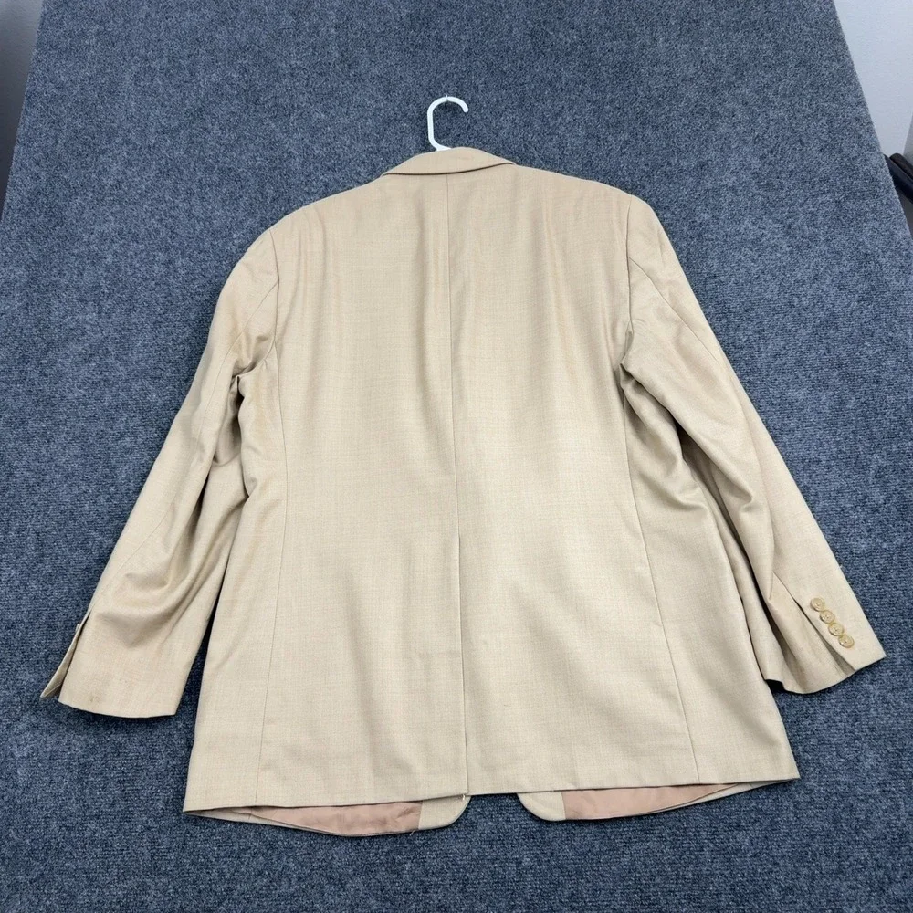 Lauren Ralph Lauren Blazer Men 42R Tan Silk Wool Two Button Classic Business